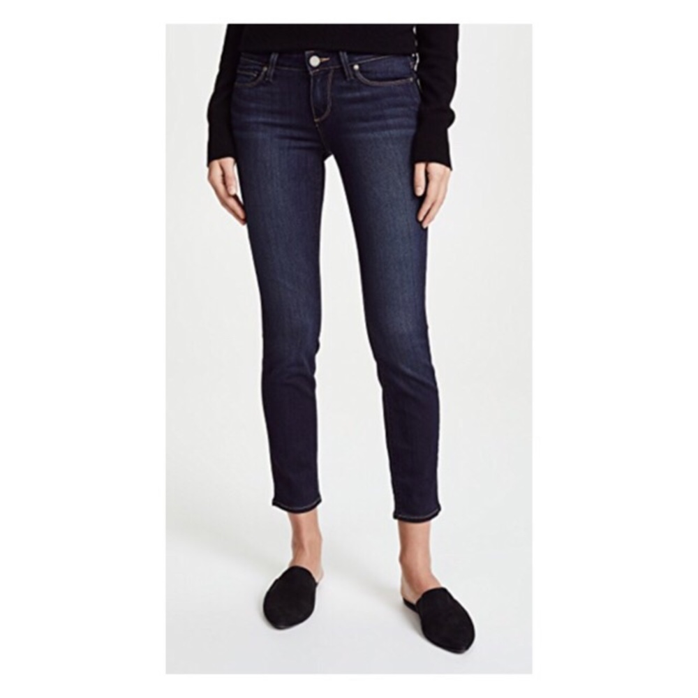 Paige Dark Wash Denim Verdugo Ankle Skinny Jeans